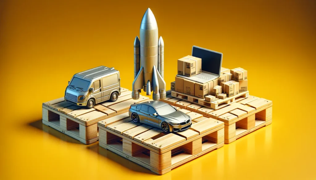 Aerospace manufacturing, automotive manufacturing, and electronics manufacturing on pallets