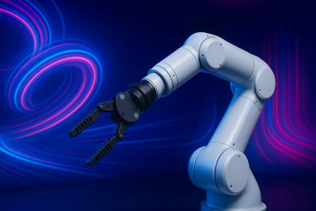 A robotic arm representing engineering applications of artificial intelligence