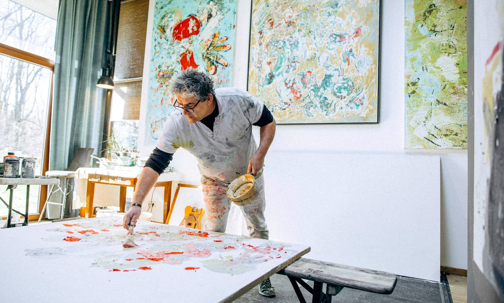 A man painting representing skills based hiring